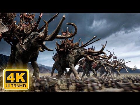Full Battle of Elephants in The Lord of the Rings: The Return of the King