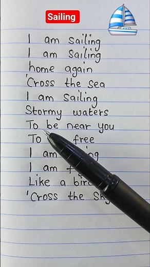Sailing song by Rod Stewart #lyrics