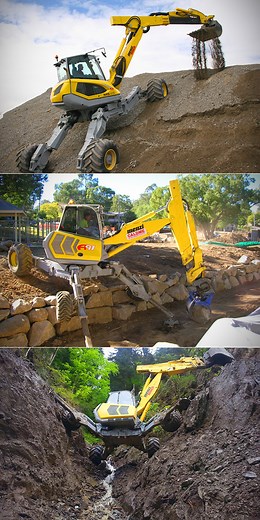 This is Not a Computer-Generated Robot, Just the Futuristic Spider Excavator