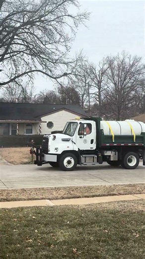 Getting ready for St. Louis‘s biggest snowstorm in years. ￼florissant Street department. ￼