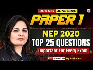 UGC NET Paper 1 | NEP 2020 UGC NET Paper 1 | NEP 2020 Questions For UGC NET By Priti Mam