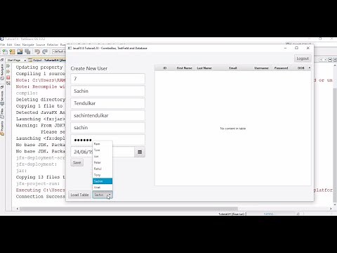 JavaFX 8 Tutorial 23 - ComboBox, TextField and Database