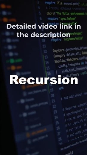 Recursion ♾️ #learnjavascript #ytshorts #javascript #shorts #recursion #javascripttutorial #learnjs