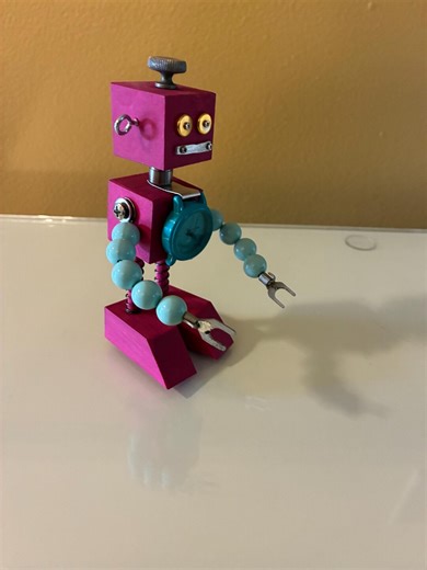 Small Robot Sculpture With Built in Clock! Desk Clock? Retro Timepiece - Etsy