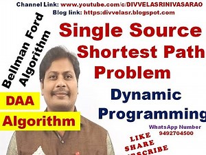 Single Source Shortest Path Problem (Algorithm) || Dynamic Programming || Bellman Ford Algorithm ||