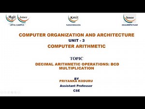 UNIT - 3_DECIMAL ARITHMETIC OPERATIONS: BCD MULTIPLICATION