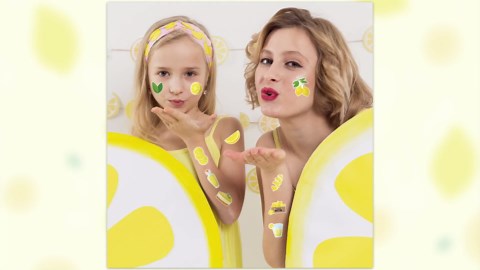 A1diee Yellow Lemon Sticker Roll- 1000Pcs Spring Summer Clementine Fruit Waterproof Aesthetic Decals for Kids Baby Shower Scrapbook Crafts Laptop Party Supplies Favors Windows Water Bottle Decoration