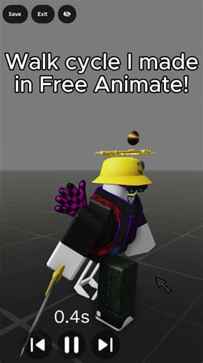 Walk cycle I made! #roblox #fypシ
