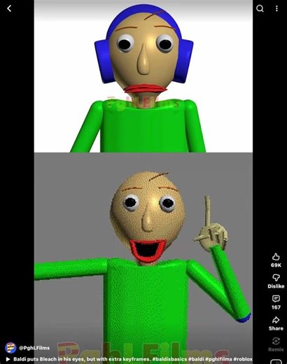 Baldi Put Bleach In His Eye And His Eyes Turn Red
