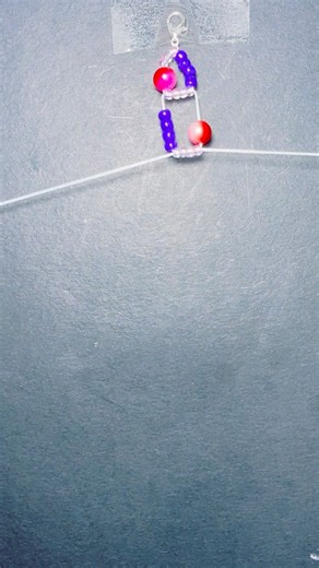 Easy Bracelet with Beads tutorial for beginners! 💜❤️ #diy