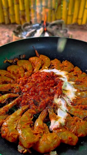 Spicy Prawns Fried #shortsfeed