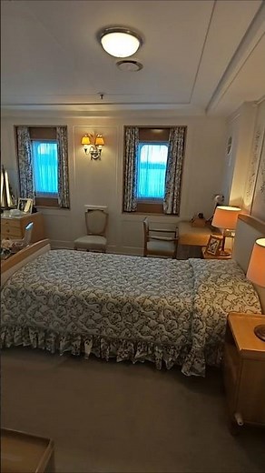 Queen Elizabeth II room in Her Majesty's Yacht Britannia, Leith, Edinburgh, Scotland