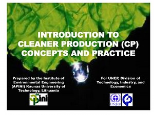 INTRODUCTION TO CLEANER PRODUCTION (CP) CONCEPTS AND PRACTICE - SlideServe