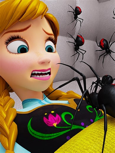 Anna Frozen Face Her Biggest Fear! #Frozen #elsa #elsafrozen #3danimation #shayanshabani #frozen2 #blackwiddow #spider #spiderman #spiderwoman #hero #transformation #miraculousladybug #elsaanna #foryoupagе