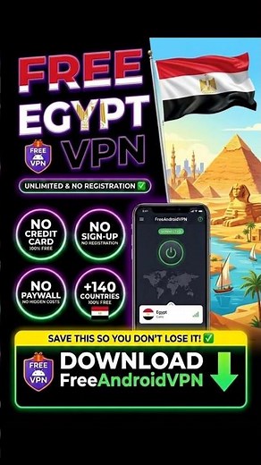 How to Get a Free Egypt VPN on Android 🇪🇬 (Fast & No Sign Up)