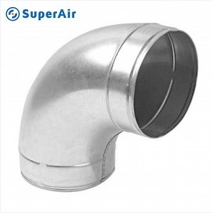 [Hot Item] HVAC Ventilation Systems Elbow 90 Degree Duct with Rubber Gasket Industrial