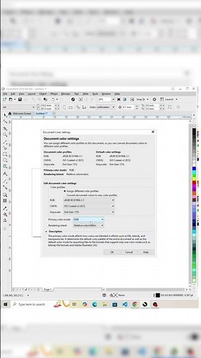 How to change corel draw color mode || RGB to CMYK in Corel draw