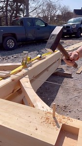 Assemble, compress, peg, repeat. • • • • #timberframe #timberframing #education #course #housebuilding #homebuilding #woodworking #shelterinstitute #explore #construction #homeownership #handmade #home #thinkbuildlive | Shelter Institute