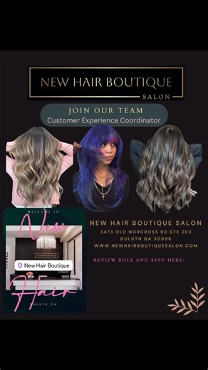 Nou @ New Hair boutique on Instagram: "⭐️ Now Hiring: Customer Experience Coordinator ⭐️ We’re looking for a proactive go-getter who takes ownership and ensures every client feels seen, cared for, and taken care of from start to finish. This role is for someone who: • Anticipates client and salon needs • Takes initiative and solves problems quickly • Keeps the salon flowing smoothly and on time • Prioritizes exceptional client experience above all If interested, please review the job description