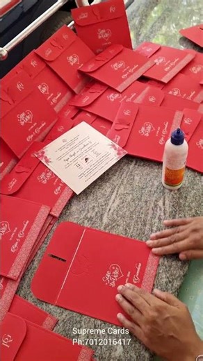 Butterfly Lock Red Wedding Invitation Card | Supreme Cards Whatsapp 7012016417 #invitationcard