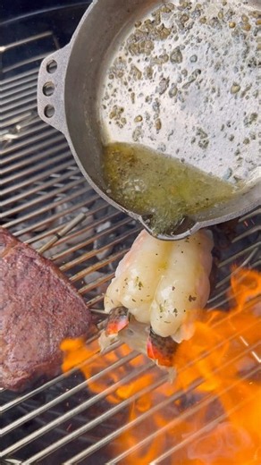 Ultimate Surf and Turf Over Charcoal