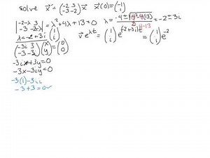 solve system of DEs with complex ev's