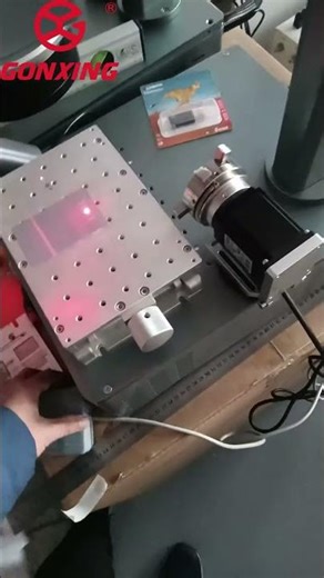 GXLASER Machine--20W portable laser making machine testing video
