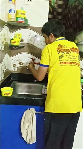 sink tap installing plumber working #subscribe #trending #youtubeshorts #plumbing #work #viral