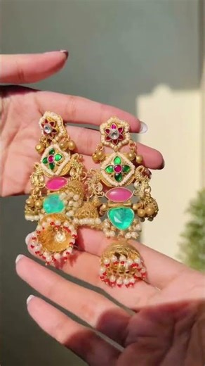 Viral jhumkas 🪷 Comment for links ❤️ #ethnicwear #fypシ #meeshojewellery