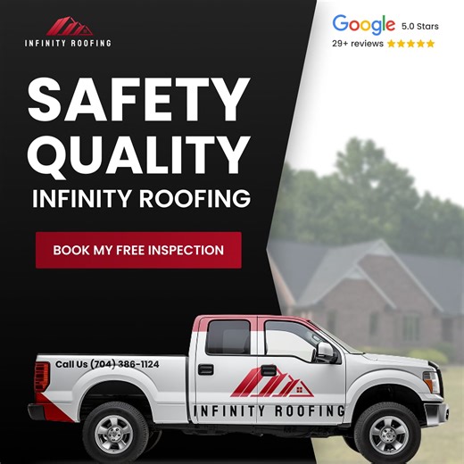 Some contractors treat your yard like a construction site for the week. Dumpsters in the driveway, nails in the grass, tarps flapping until they remember to come back. Infinity Roofing does things differently. In fact, you’ll barely know we were there. “They leave their work site clean...Everything surrounding our home was covered.... His response time from the beginning to completion was amazing.” ⭐⭐⭐⭐⭐ Start with a free inspection. ⤵️ | Infinity Roofing NC
