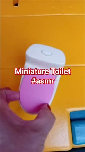 ASMR Miniature Toilet Plastic Toy #asmrsounds #satisfying #miniature #cutre #plastictoy #yt #shorts