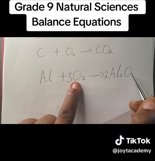 Grade 9 Natural Sciences: Balance the Chemical Equations This is Grade 9 level on balancing the Chemical Equations. Please make sure you like and follow me for more videos. #grade9 #Grade9s #chemistry #chemical #scientist #Revision