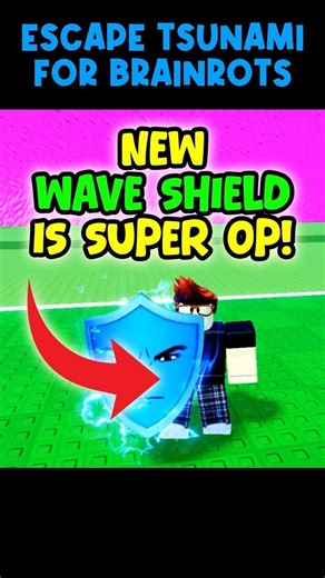 New Wave Shield is Super OP in Escape Tsunami for Brainrots #roblox #escapetsunamiforbrainrots