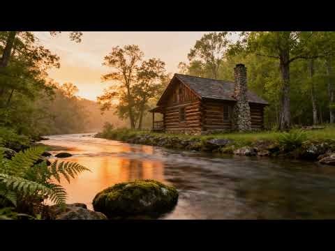 Morning Log Cabin TV Art