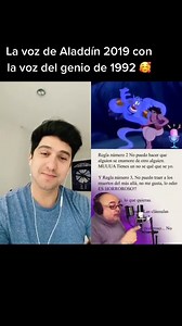 Voz del genio y Aladdin. ❤️ Un crossover de doblaje latino con uno de los actores que más admiro. 🥰 | Jerry Velázquez