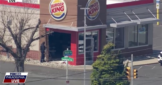 Car crashes into Burger King in Northeast Philadelphia on Welsh Road