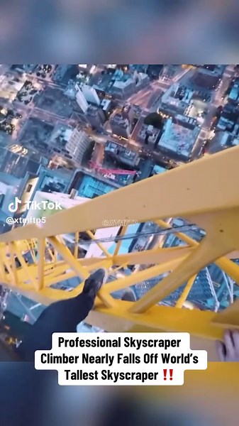Part 7 | Professional Skyscraper Climber Nearly Falls Halfway Up ! #skyscraper #climbing #professional #pov #cops #copsoftiktok #fyp #viralvideo #trending #CapCut #capcutwithlove