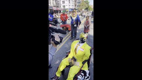 Scene-stealer chihuahua dressed as Bob from Beetlejuice wows at NYC's Tompkins Square Dog Parade
