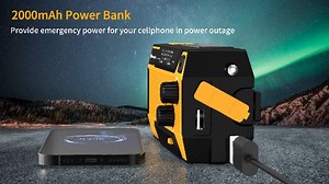 Watch Emergency weather radio with 3 built-in charging cables on Amazon Live