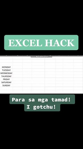 Excel Hack! Pra sa mga tamad, I gotchu! #fyp #excel #exceltricks #msexcel #exceltips #foryourpage