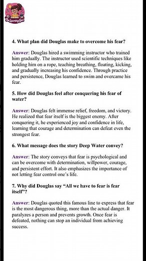 Class 12 English | Deep Water Important Questions & Answers | 100% Exam Guarantee