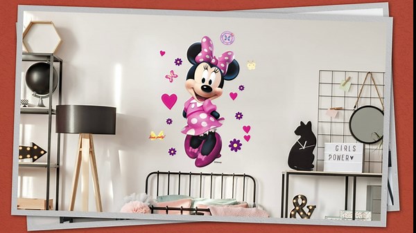 Disney RoomMates RMK1509GM Disney Minnie Mouse Giant Peel and Stick Wall Decal