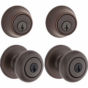 Cove Project Pack - Two Keyed Knobs and Two Keyed One Side Deadbolts - featuring SmartKey