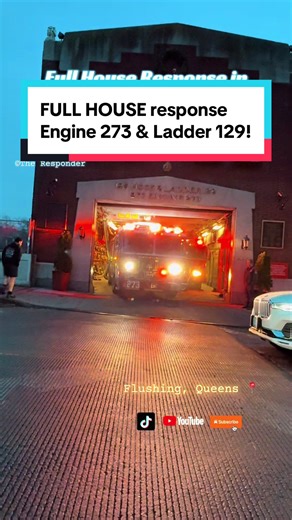 FDNY Engine 273 & Spare Ladder 129 Respond in Downtown Flushing! — — #fdny #engine273 #ladder129 #chinatown #flushing @Dominican boy 🇩🇴