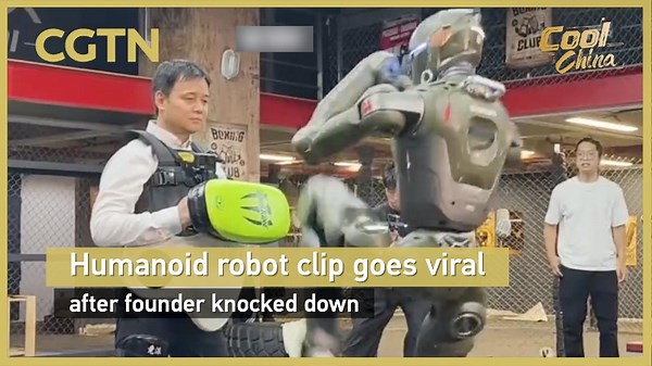 Humanoid robot clip goes viral after founder knocked down