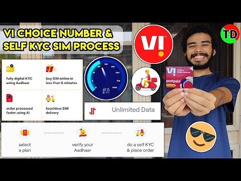 How To Buy Vi SIM Choice Number With Self KYC | Vi Postpaid SIM At Home - No Agent Or Store Visit 🤩🛵