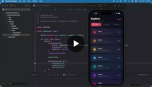 SwiftUI Scroll Anchor Demo with MVVM Architecture | Rakesh Kumar posted on the topic | LinkedIn