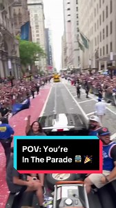 Look at the vibes of the Knicks Championship parade 🧡💙 (via: Tyler Kolek & Jeremy Sochan) #NBA #Basketball #Knicks #NewYorkKnicks #NYC