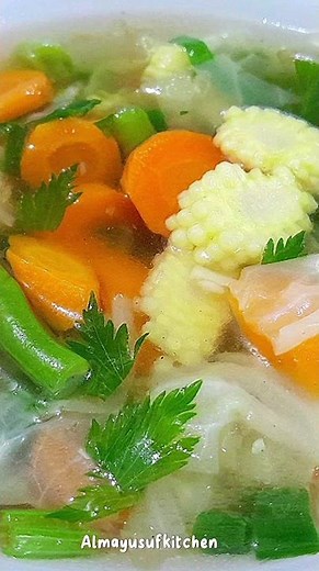 THE SIMPLE CLEAR VEGETABLE SOUP‼️