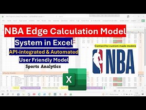 How to Build NBA Prediction & Edge Calculation Model in Excel (API-Integrated)